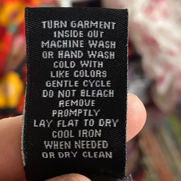 Zac & Rachel Navy Blouse Stripes Polka Dots XL Sheer Work Wear Business Casual - Picture 6 of 6